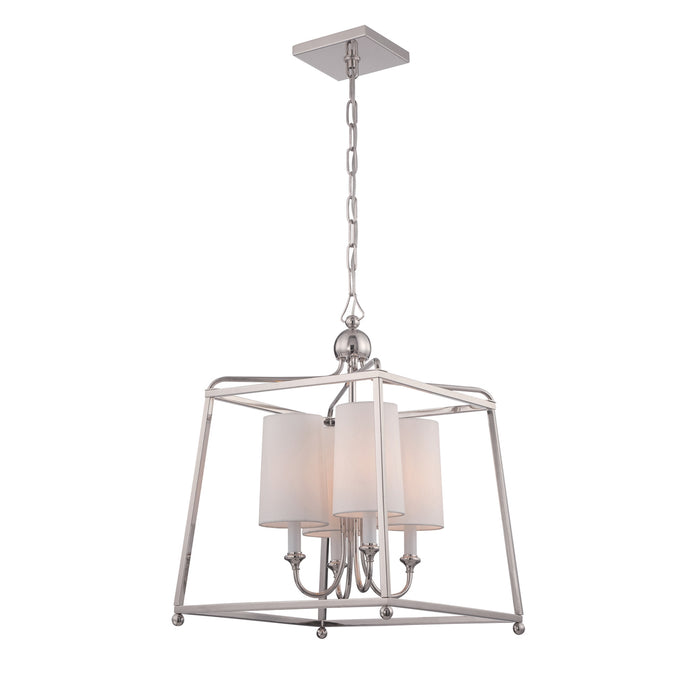 Crystorama 2245-PN Sylvan Four Light Chandelier Polished Nickel Alternate Image.jpg