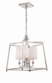 Crystorama 2245-PN Sylvan Four Light Chandelier Polished Nickel Main Image.jpg