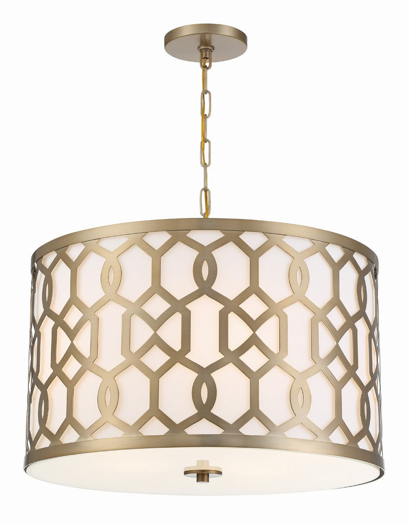 Crystorama 2266-AG Jennings Five Light Chandelier Aged Brass Main Image.jpg
