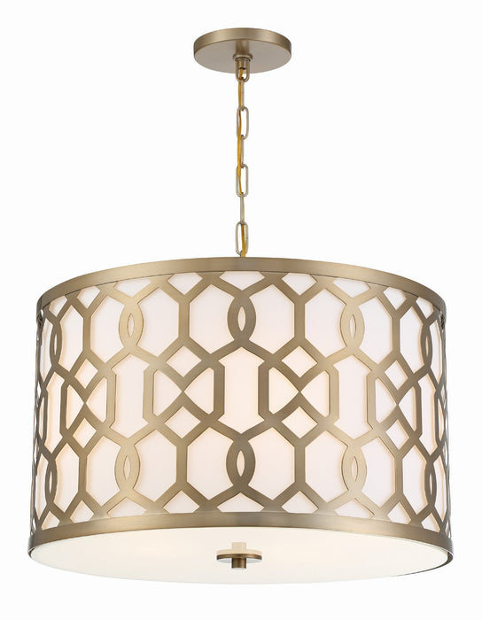 Crystorama 2266-AG Jennings Five Light Chandelier Aged Brass Main Image.jpg