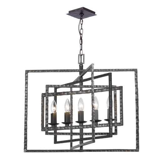 Crystorama 336-RS Capri Five Light Chandelier Raw Steel Alternate Image.jpg