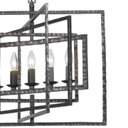 Crystorama 336-RS Capri Five Light Chandelier Raw Steel Alternate Image 2.jpg