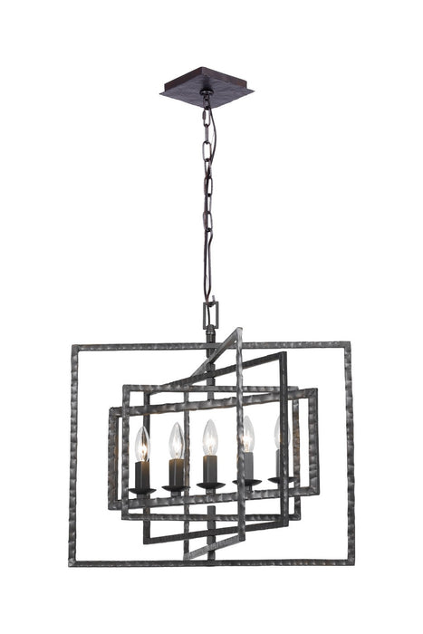 Crystorama 336-RS Capri Five Light Chandelier Raw Steel Main Image.jpg