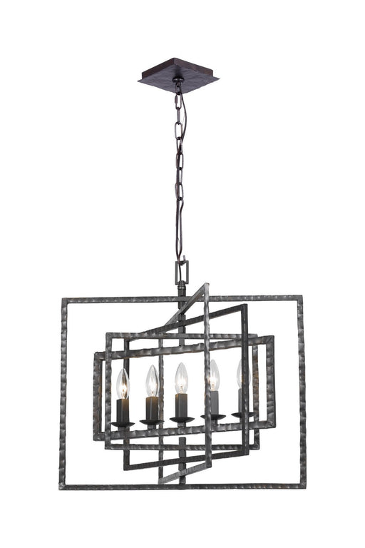 Crystorama 336-RS Capri Five Light Chandelier Raw Steel Main Image.jpg