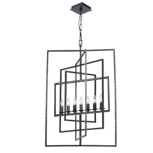 Crystorama 339-RS Capri Seven Light Chandelier Raw Steel Alternate Image.jpg