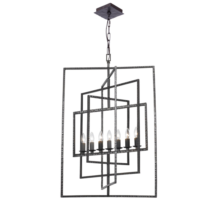 Crystorama 339-RS Capri Seven Light Chandelier Raw Steel Alternate Image.jpg