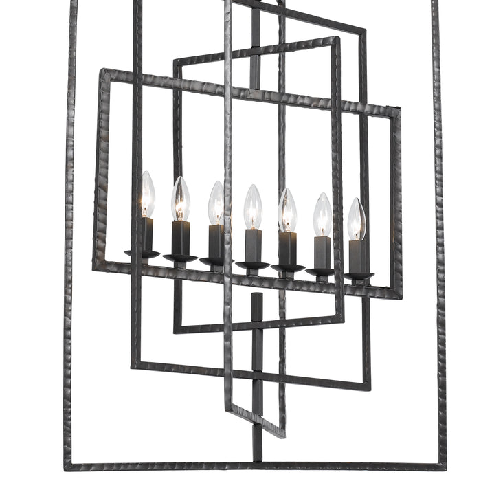 Crystorama 339-RS Capri Seven Light Chandelier Raw Steel Alternate Image 2.jpg