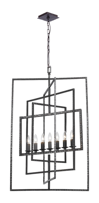 Crystorama 339-RS Capri Seven Light Chandelier Raw Steel Main Image.jpg