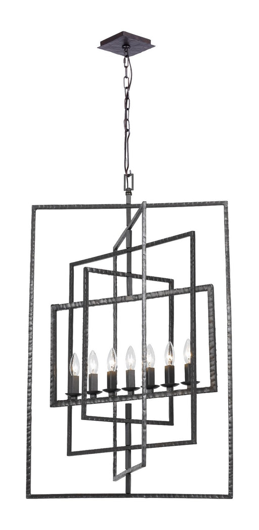 Crystorama 339-RS Capri Seven Light Chandelier Raw Steel Main Image.jpg