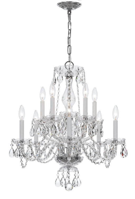 Crystorama 5080-CH-CL-MWP Traditional Crystal Ten Light Chandelier Polished Chrome Main Image.jpg