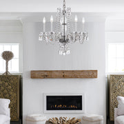 Crystorama 5085-CH-CL-SAQ Traditional Crystal Five Light Chandelier Polished Chrome Alternate Image 2.jpg