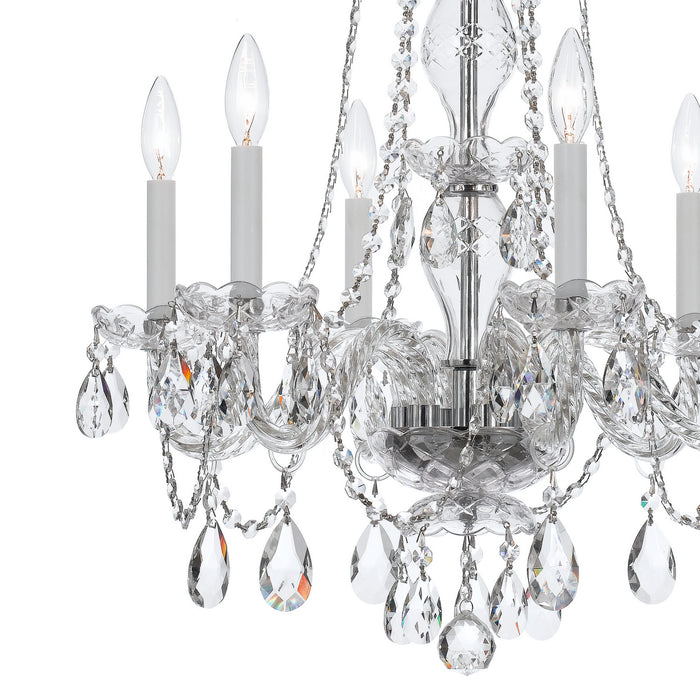 Crystorama 5086-CH-CL-MWP Traditional Crystal Six Light Chandelier Polished Chrome Alternate Image 2.jpg