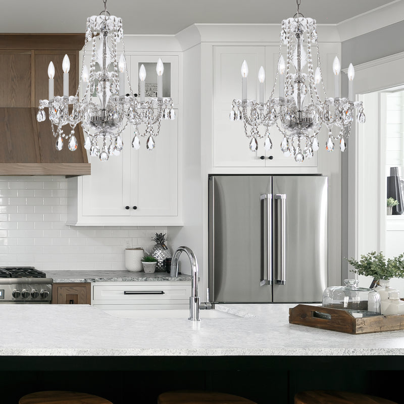 Crystorama 5086-CH-CL-SAQ Traditional Crystal Six Light Chandelier Polished Chrome Alternate Image 2.jpg