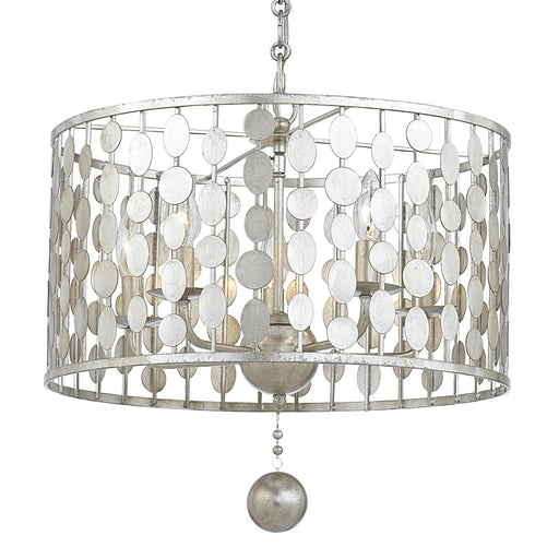 Crystorama 545-SA Layla Five Light Chandelier Antique Silver Main Image.jpg