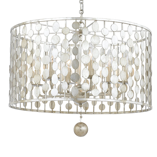 Crystorama 546-SA Layla Six Light Chandelier Antique Silver Main Image.jpg