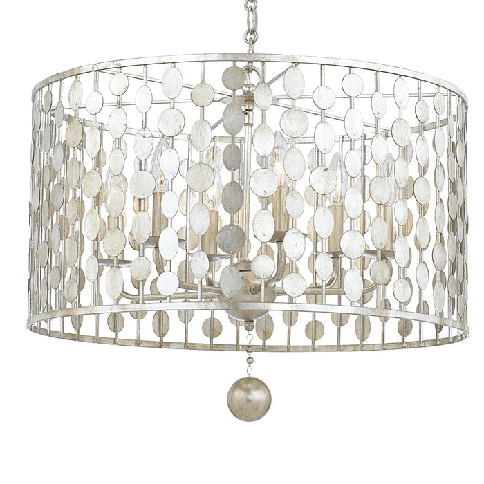 Crystorama 546-SA Layla Six Light Chandelier Antique Silver Main Image.jpg