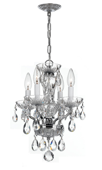 Crystorama 5534-CH-CL-MWP Traditional Crystal Four Light Mini Chandelier Polished Chrome Main Image.jpg