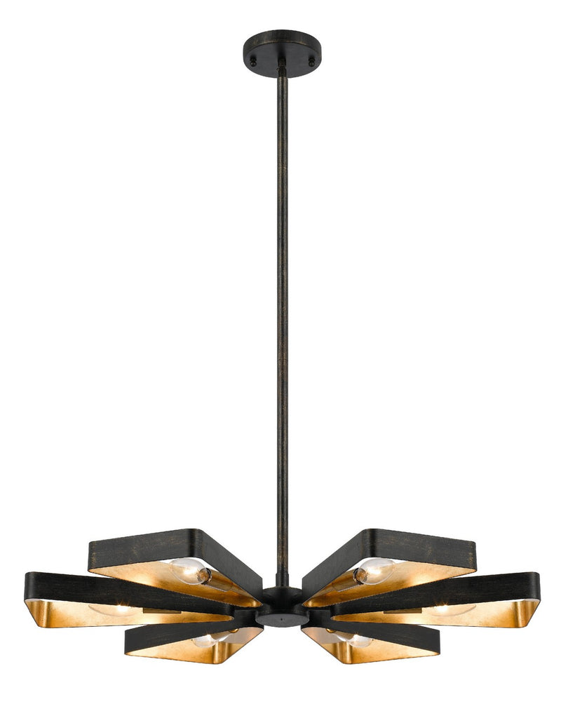 Crystorama 596-EB-GA Luna Six Light Chandelier English Bronze / Antique Gold Alternate Image 2.jpg