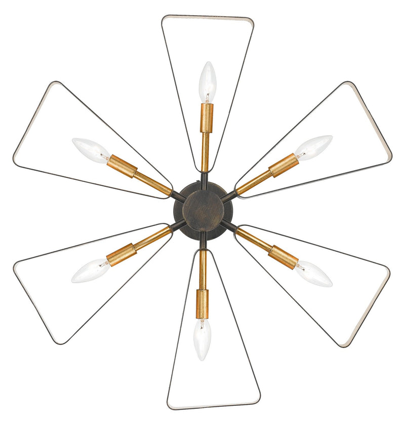 Crystorama 596-EB-GA Luna Six Light Chandelier English Bronze / Antique Gold Alternate Image 4.jpg
