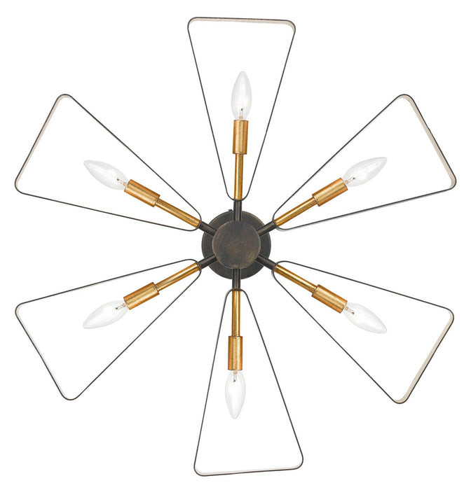 Crystorama 596-EB-GA Luna Six Light Chandelier English Bronze / Antique Gold Alternate Image 4.jpg