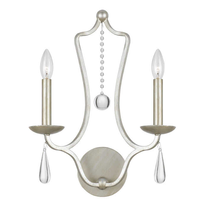 Crystorama 5972-SL Manning Two Light Wall Sconce Silver Leaf Main Image.jpg