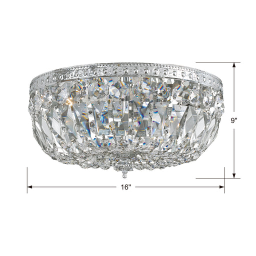 Crystorama 716-CH-CL-S Ceiling Mount Three Light Flush Mount Polished Chrome Alternate Image.jpg