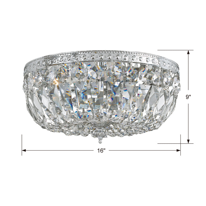 Crystorama 716-CH-CL-SAQ Ceiling Mount Three Light Flush Mount Polished Chrome Alternate Image.jpg