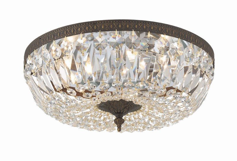 Crystorama 716-EB-CL-MWP Ceiling Mount Three Light Flush Mount English Bronze Main Image.jpg