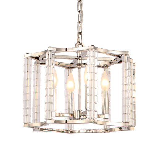 Crystorama 8854-PN Carson Four Light Chandelier Polished Nickel Alternate Image.jpg
