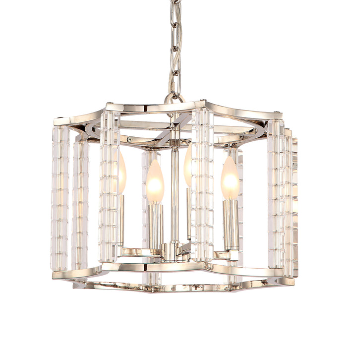 Crystorama 8854-PN Carson Four Light Chandelier Polished Nickel Alternate Image.jpg