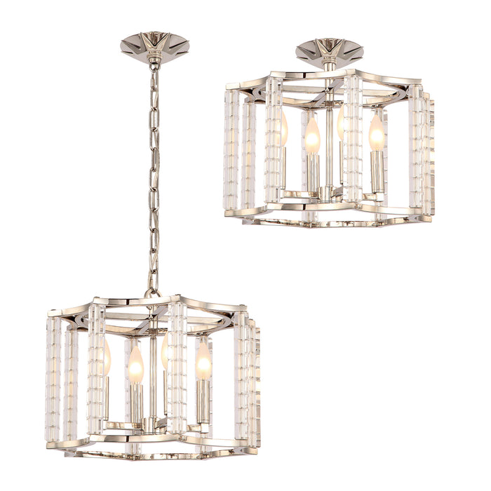 Crystorama 8854-PN Carson Four Light Chandelier Polished Nickel Alternate Image 4.jpg