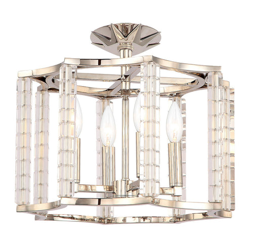 Crystorama 8854-PN_CEILING Carson Four Light Semi Flush Mount Polished Nickel Main Image.jpg