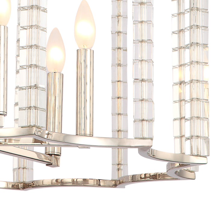 Crystorama 8856-PN Carson Six Light Chandelier Polished Nickel Alternate Image.jpg
