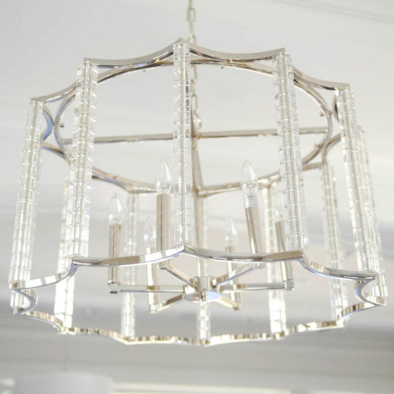 Crystorama 8856-PN Carson Six Light Chandelier Polished Nickel Alternate Image 4.jpg