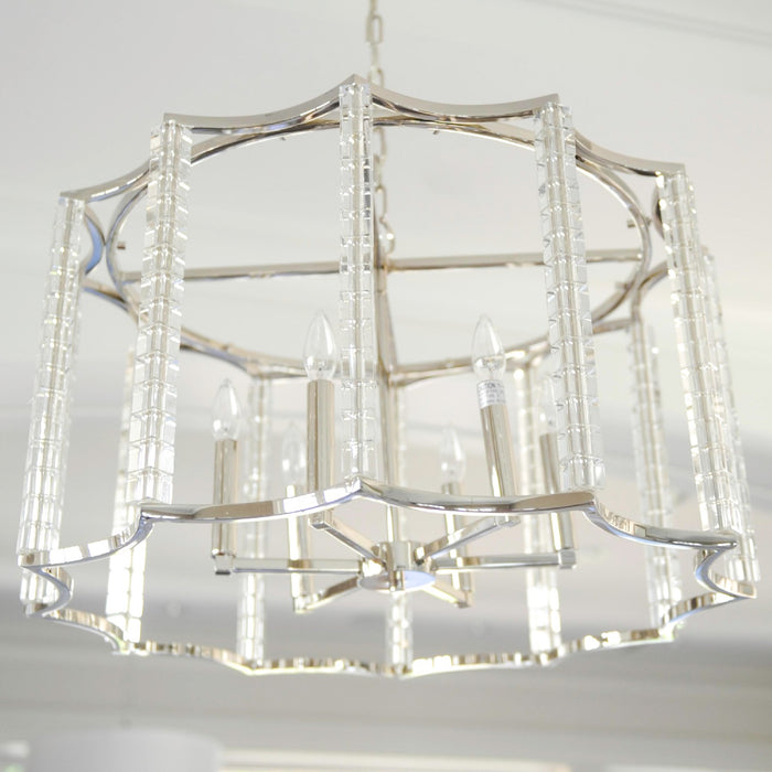 Crystorama 8856-PN Carson Six Light Chandelier Polished Nickel Alternate Image 4.jpg