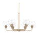 Capital Lighting 421161AD-426 Mid Century Six Light Chandelier, Aged Brass Alternate Image 2.jpg