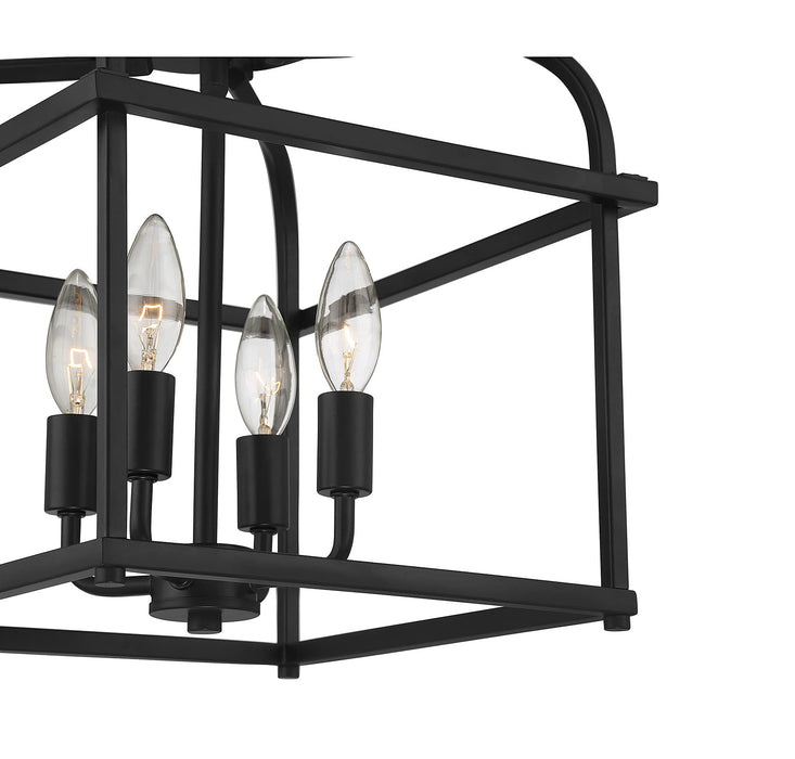 Shoppers Lighting SH60061MBK Sadie Four Light Semi-Flush Mount, Matte Black Alternate Image 6.jpg