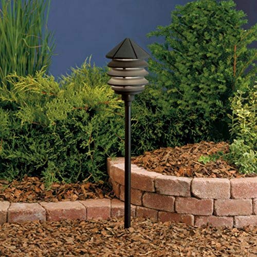 Kichler 15005BKT Six Groove One Light Path & Spread, Textured Black Alternate Image.jpg