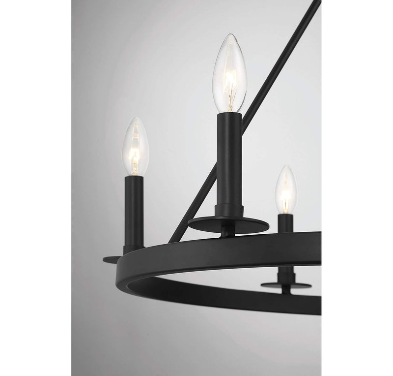 Shoppers Lighting SH10093MBK Penelope Six Light Chandelier, Matte Black Alternate Image 6.jpg