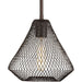 Progress P5338-20 Mesh Collection One-Light Antique Bronze Farmhouse Pendant Light Alternate Image.jpg