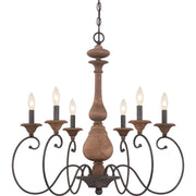 Quoizel ABN5006RK Auburn Six Light Chandelier, Rustic Black Alternate Image.jpg