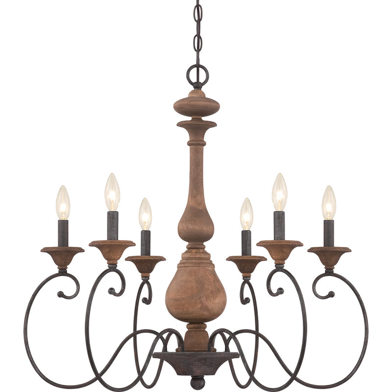 Quoizel ABN5006RK Auburn Six Light Chandelier, Rustic Black Alternate Image.jpg