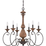 Quoizel ABN5006RK Auburn Six Light Chandelier, Rustic Black Alternate Image 2.jpg