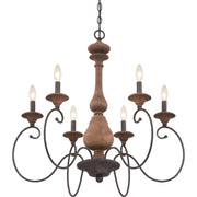 Quoizel ABN5006RK Auburn Six Light Chandelier, Rustic Black Alternate Image 3.jpg