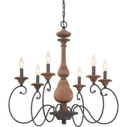 Quoizel ABN5006RK Auburn Six Light Chandelier, Rustic Black Alternate Image 4.jpg