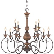 Quoizel ABN5012RK Auburn 12 Light Chandelier, Rustic Black Alternate Image.jpg