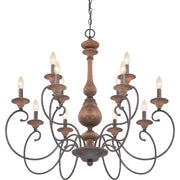 Quoizel ABN5012RK Auburn 12 Light Chandelier, Rustic Black Alternate Image 3.jpg
