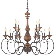 Quoizel ABN5012RK Auburn 12 Light Chandelier, Rustic Black Main Image.jpg