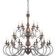 Quoizel ABN5024RK Auburn 24 Light Chandelier, Rustic Black Alternate Image.jpg