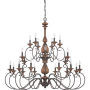 Quoizel ABN5024RK Auburn 24 Light Chandelier, Rustic Black Alternate Image 2.jpg